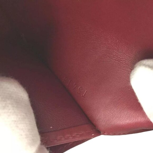 293219AR (X2) Louis Vuitton Wallet Long Rayeur Porte Feuille Sarah Red Monogram - Picture 8 of 9